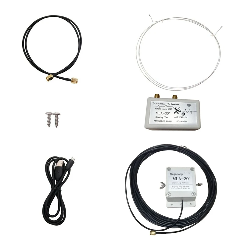 MLA-30 + Plus Upgrade Loop Antena, Recepção Ativa, 100Khz-30Mhz, Rádio de Ondas Curtas