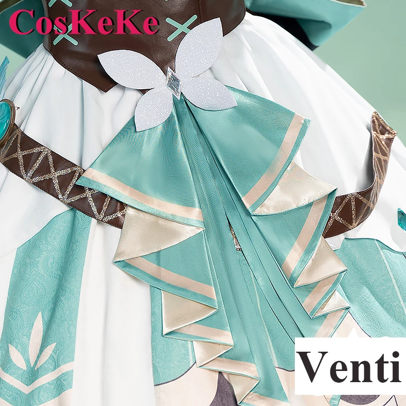 CosKeKe Venti Cosplay Anime Game Genshin Impact Costume Sweet Gorgrous Lolita Dress SJ Uniform Carnival Party Role Play Clothing