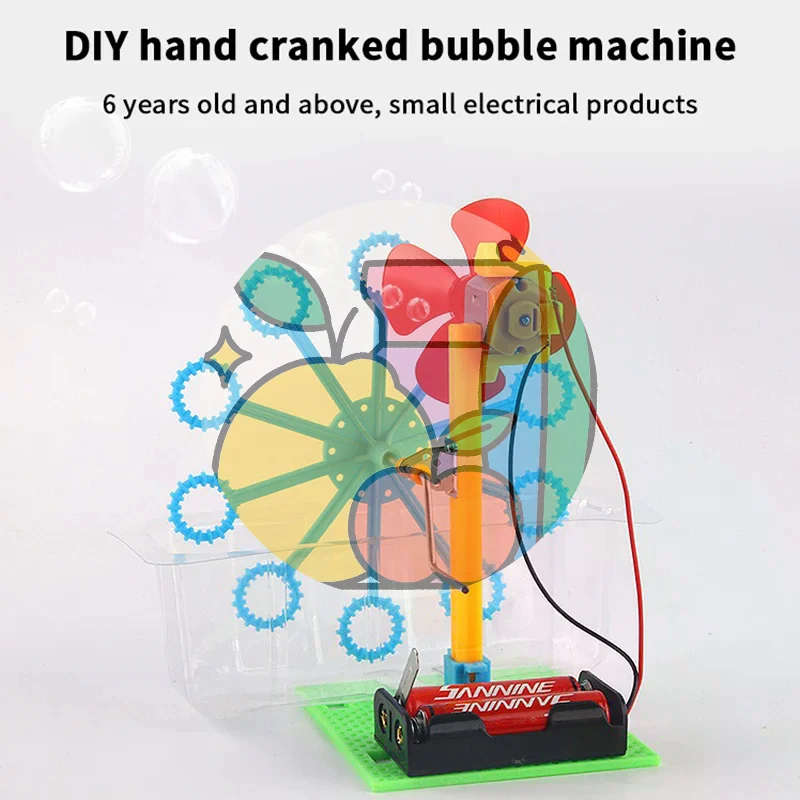 

1Pc DIY Bubble Machine Assembling Model Science Experiment Educational Technology Toys For Children Students