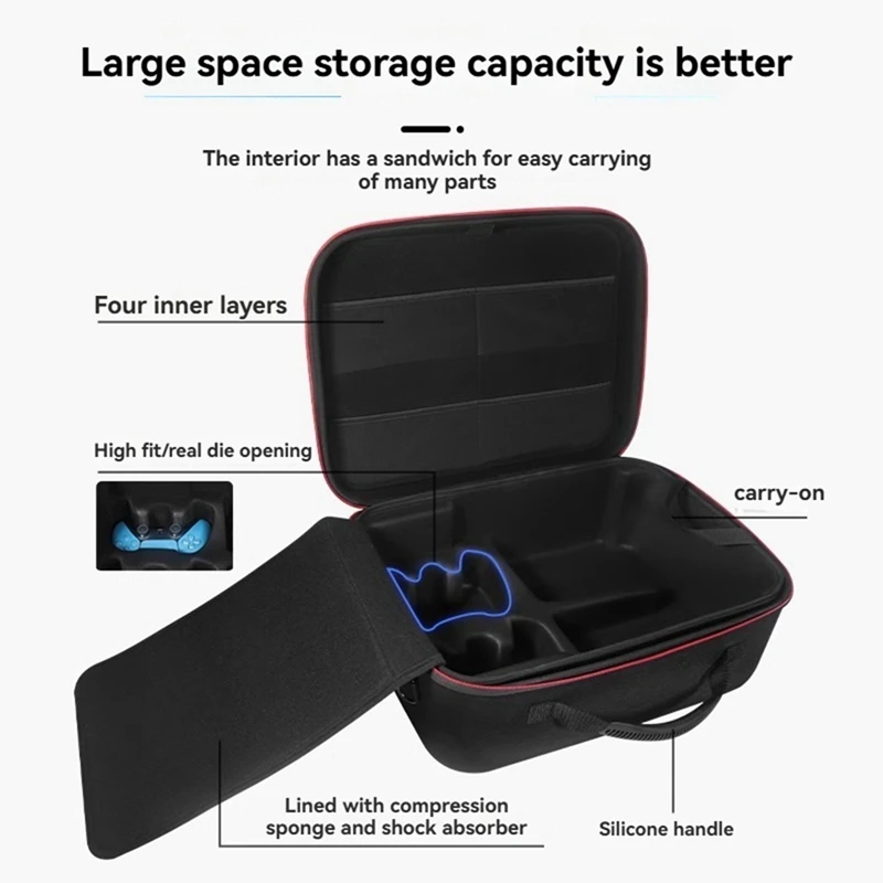 Shockproof Protective Handbag Game Console Carrying Storage Bag For Sony PS5 Switch Pro Game Controller