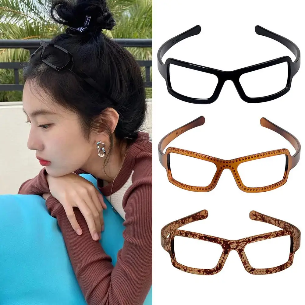 Vintage Sunglasses Frame Shape Hairband For Women Girl Sweet Hair Ornament Headband Hair Hoop Head Band Fashion Hair Access V4F3