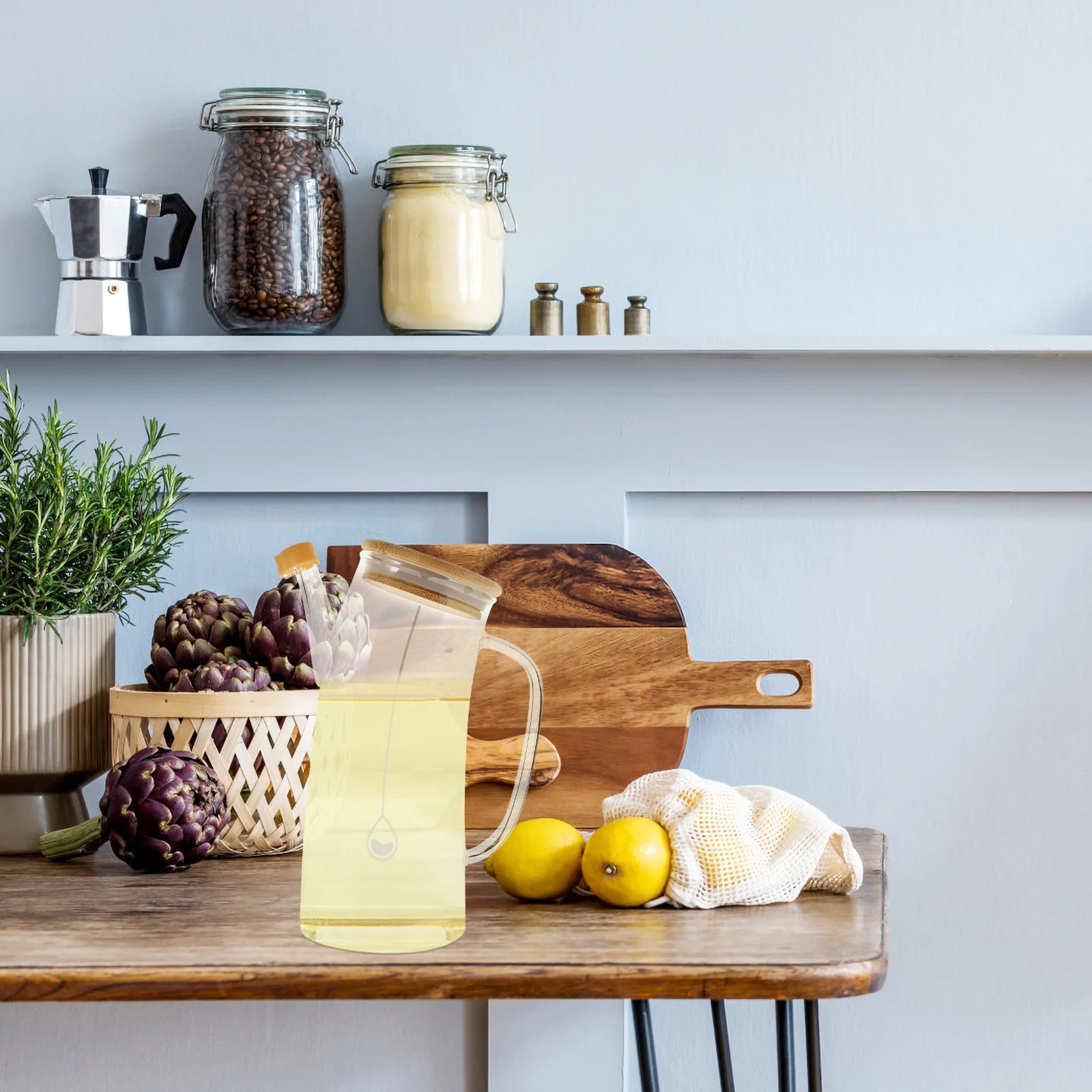 

1Pcs Glass Oil Dispenser Bottle High Quality Borosilicate Glass Bamboo Leakproof Cruet Container for Kitchen Cooking Soy Sauce