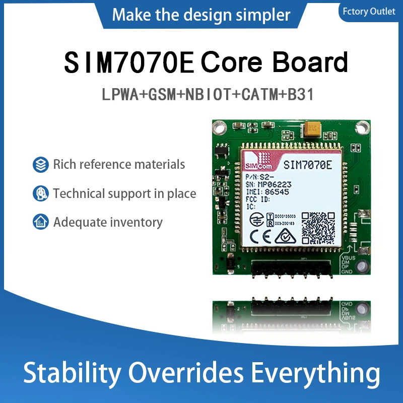 

SIMcom NBIOT CATM SIM7070E SIM7070E PCIE SIM7070E USB Dongle SIM7070E LPWA Core Board 1pcs