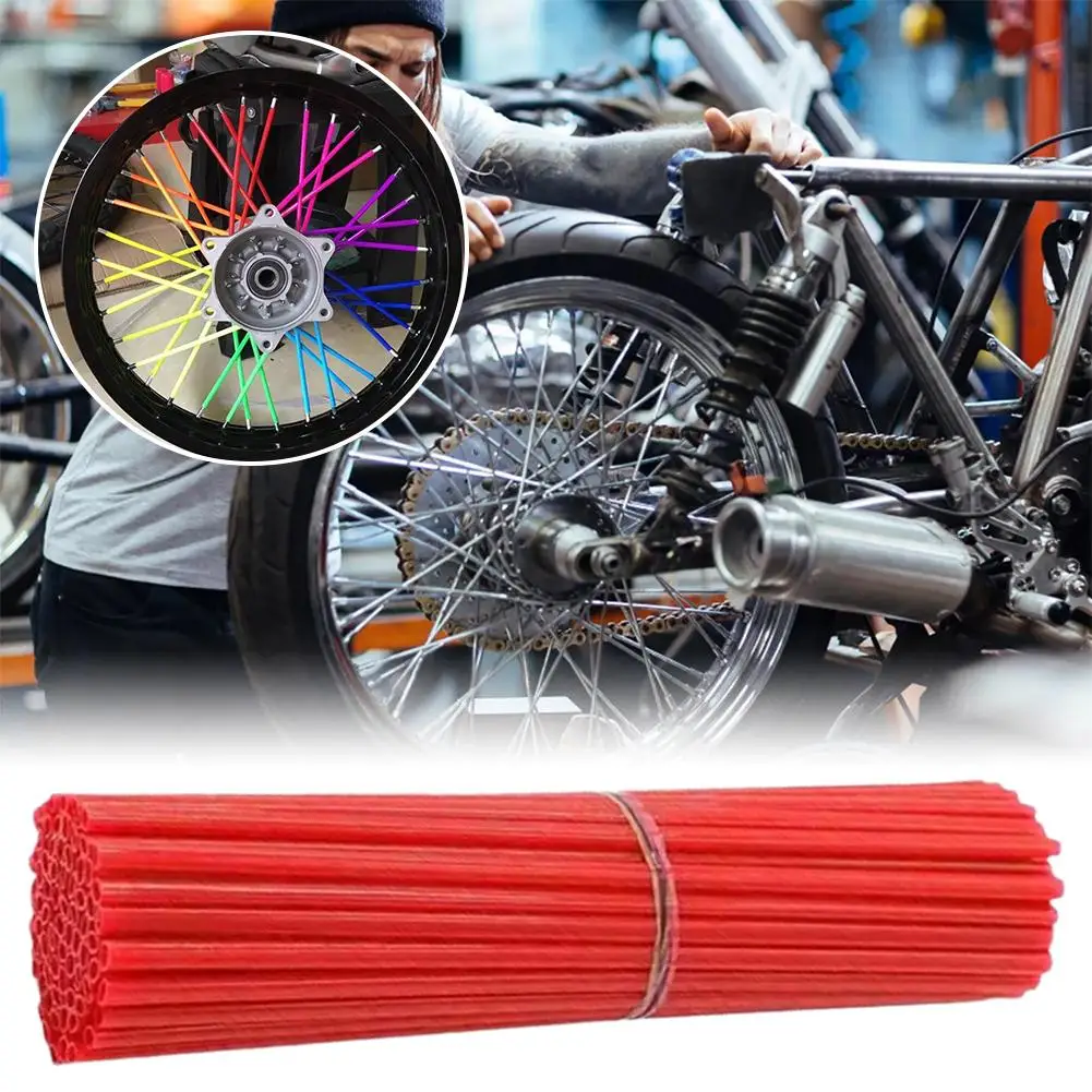 New Motorcycle 36 Pcs Wheel Spoke Wrap Kit Skin Cover Universal For Most Motocross And Dirt Bikes X5b1