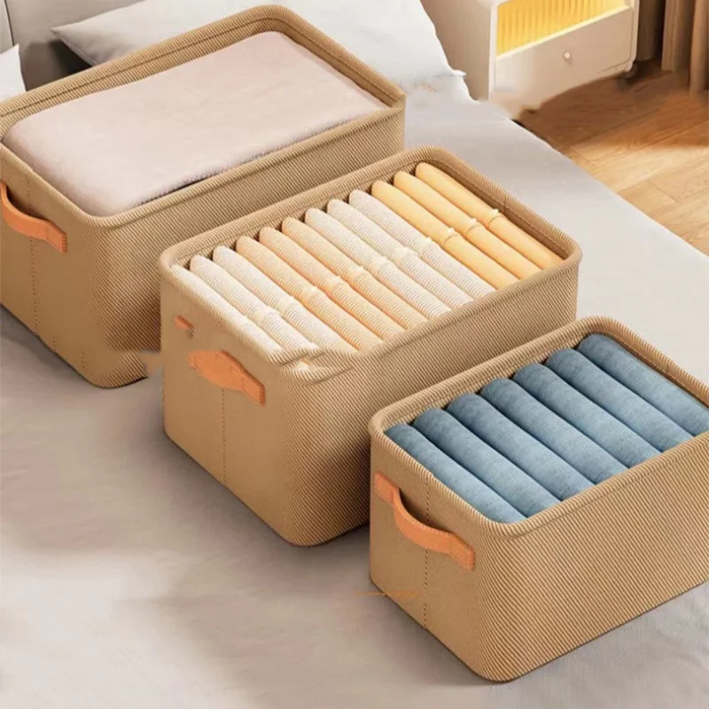 Folding Cotton Linen Storage Box Basket For Storing Dirty Clothes Laundry Basket Sundries Underwear Bread Toy Sorting Basket