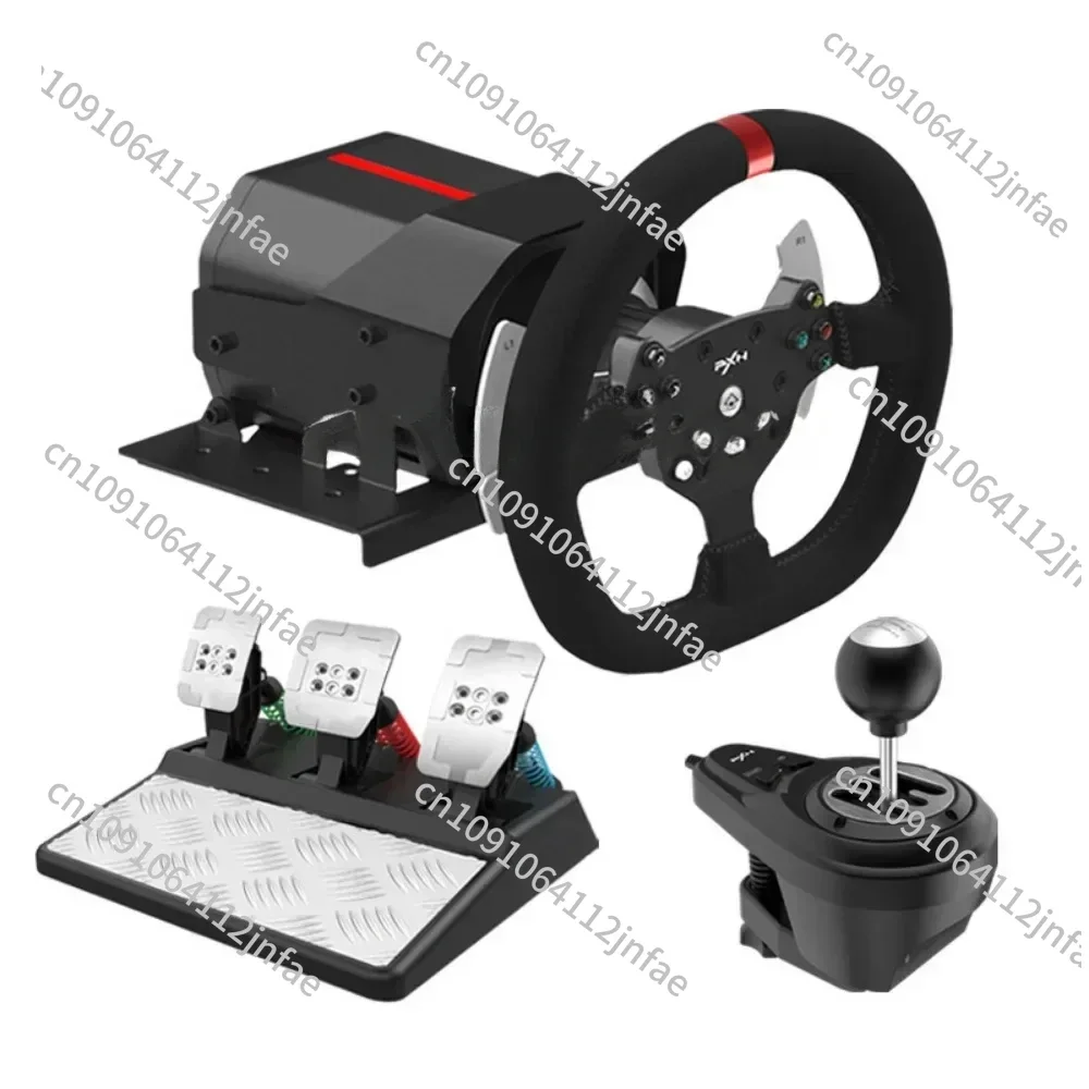 

V99 Racing Steering Wheel with Force Feedback for Xbox Series X/S/PS4/PS5/PC, 270° Rotation & Adjustable Pedals