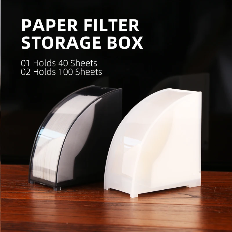 Plastic Dust-proof Filter Paper Box Filter Paper Holder Coffee V Filter Paper Fan-shaped Filter Paper Dust-proof Storage Box