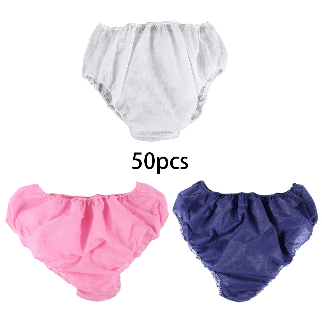 

50x Panties Individually Wrapped Non Woven Fabrics Soft Briefs for