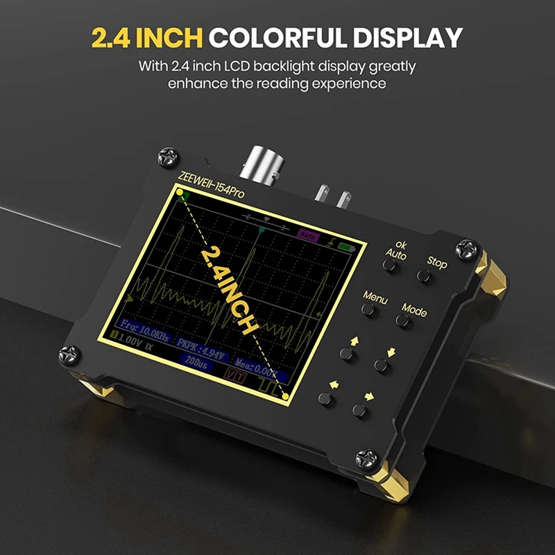 Car Oscilloscope 14 Type Measurement, 40Msa/S Sampling Rate, 18Mhz Bandwidth, 2.4In LCD Display With 10X, 100X Probe