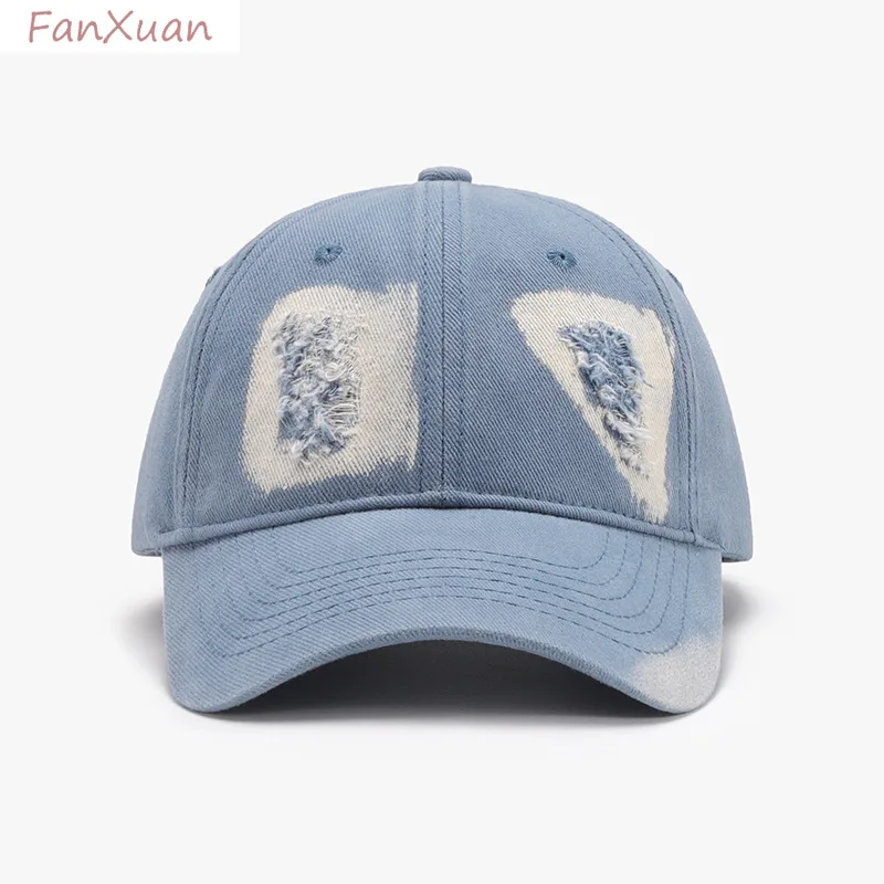 

Ripped Baseball Cap Women Men Caps Unisex Soft Faded Washed Cotton Denim Trucker Hats