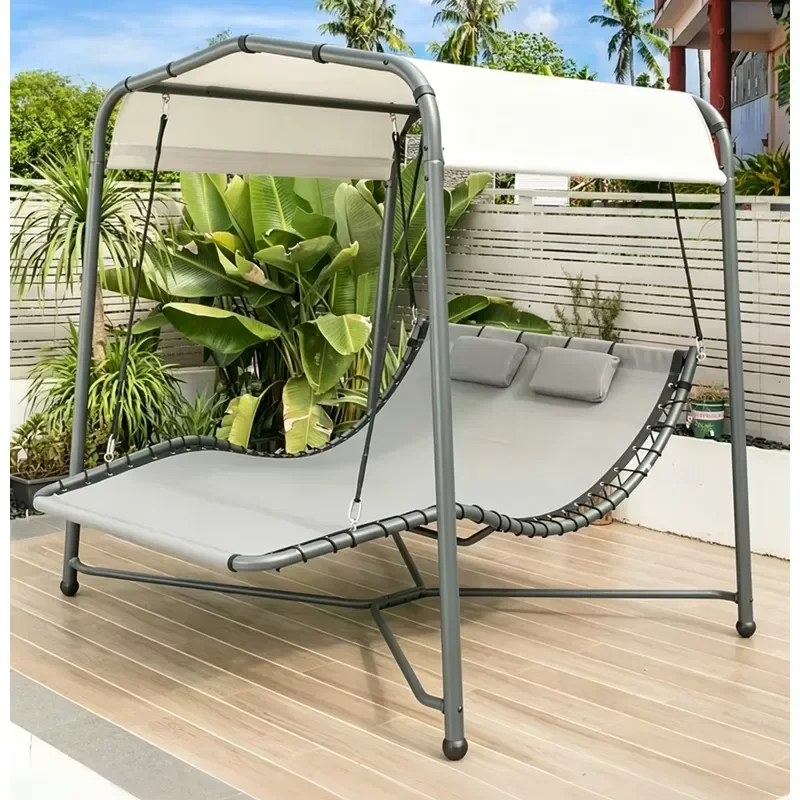 High quality bamboo swing chair indoor and outdoor hanging hammock double swing for courtyard garden park