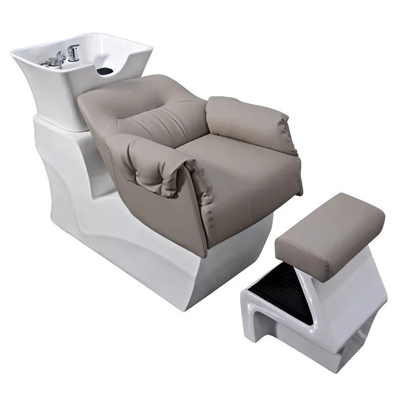 2024 YOUTAI Wholesale Multiple Styles Available Modern Salon Shampoo Chair And Basin Barber Shop Hair Washing Bed Chair