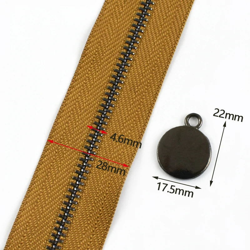 5 шт. Металлические молнии 15-70 см для ремонта сумок и одежды