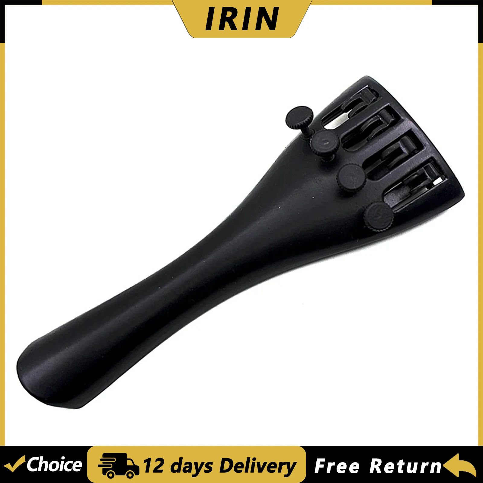 IRIN 4/4 3/4 Violin Tailpiece Aluminum Alloy Fiddle Tailpiece with 4 Fine Tuners Stringed Instrument Parts & Accessories