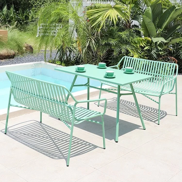 

Customizable Outdoor Table and Chair Terrace Full Aluminum Long Table
