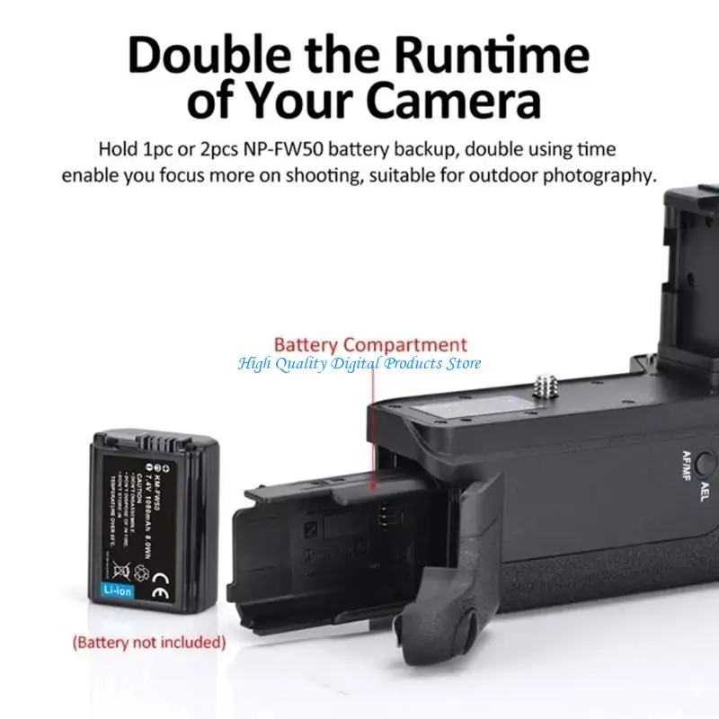 U2JE VG-C2EM Вертикальная ручка для беззеркальных камер A7II A7R2 A7M2 A7S2 Батарейная ручка