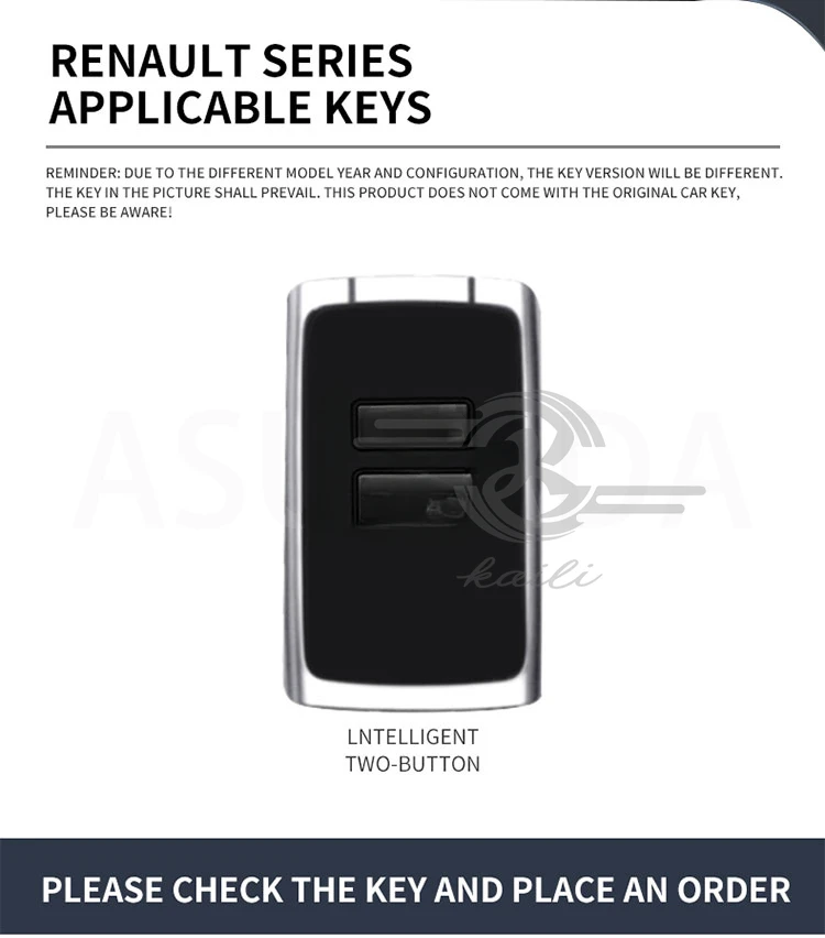Auto TPU Zinc Alloy Key Case Bag For Renault Duster Logo Car Key Chain Car Metal Key Shell Car Interior Decoration Accessories