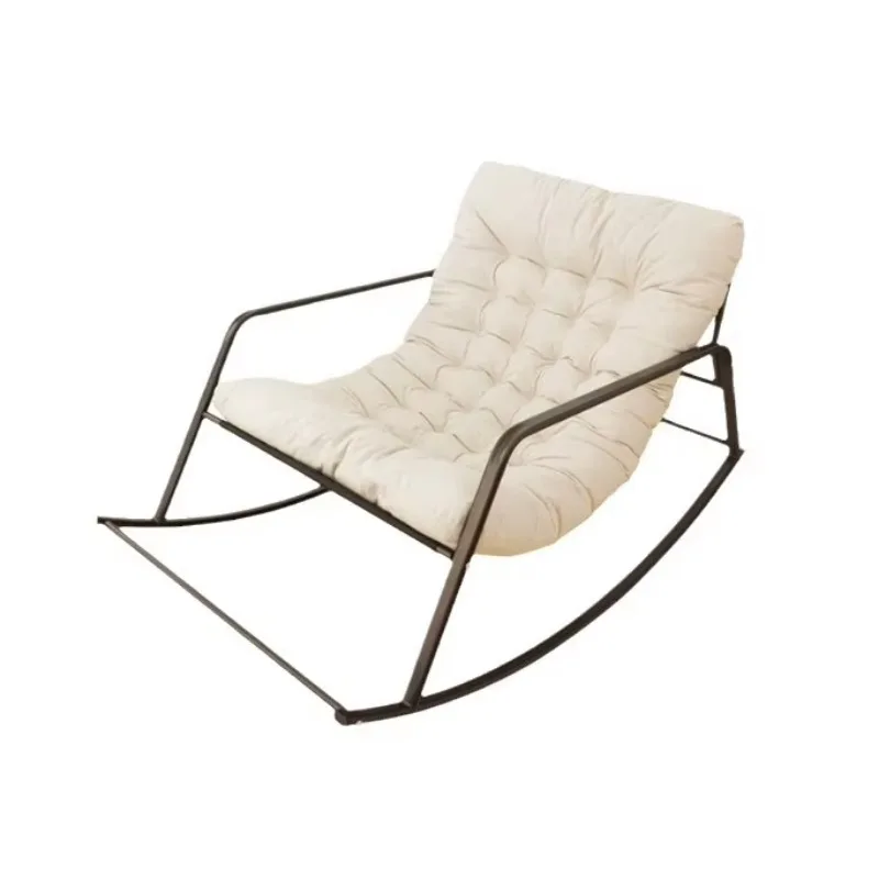 Light luxury modern simple metal living room rocking chair reclining chair foldable nap sofa lazy