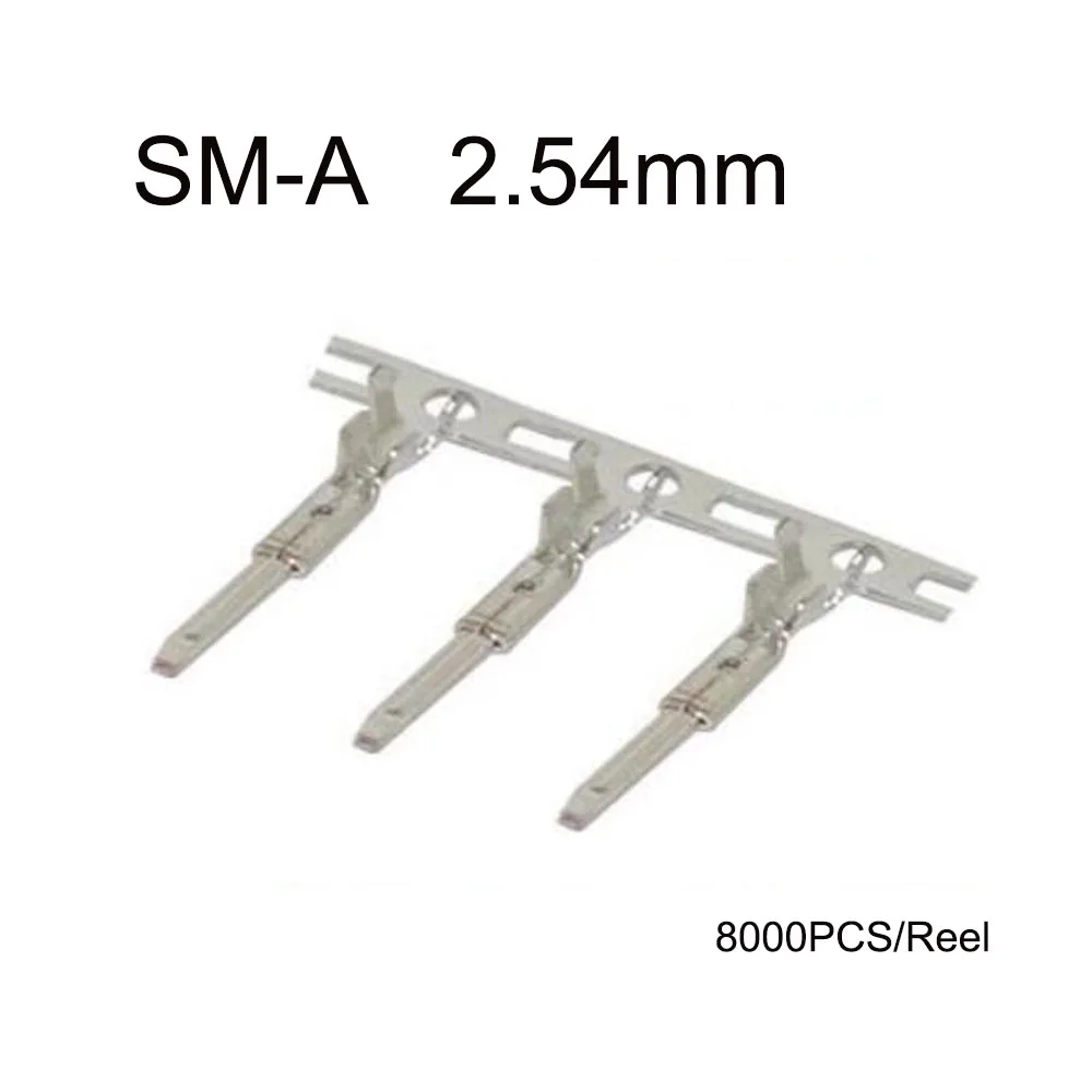 8000PCS/reel SM-A 2.54mm Female terminal connector Phosphor copper pin Waterproof harness terminal socket