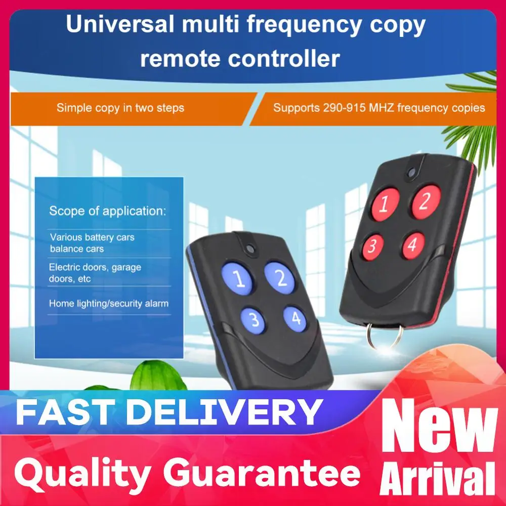 Copy Remote Controls Automatic Frequency Search Electric Garage Door Remote Control Fixed 433 MHz for Electric Windows And Doors