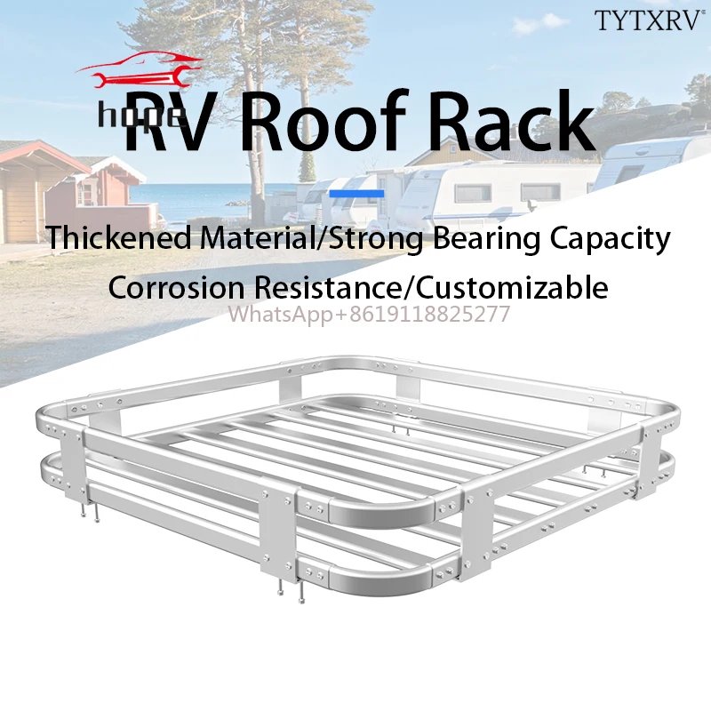 TYTXRV High quality Outdoor aluminum rack Thickened load Customizable Caravan Motorhome Camper Luggage Roof Rack