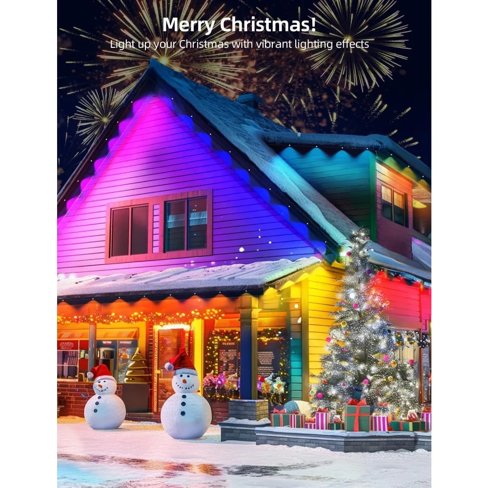 أضواء خارجية دائمة 100ft RGBW شريط LED ذكي مع 72 مصباح LED 111 وضع المشهد App التحكم عن بعد Alexa Google Assistant #2
