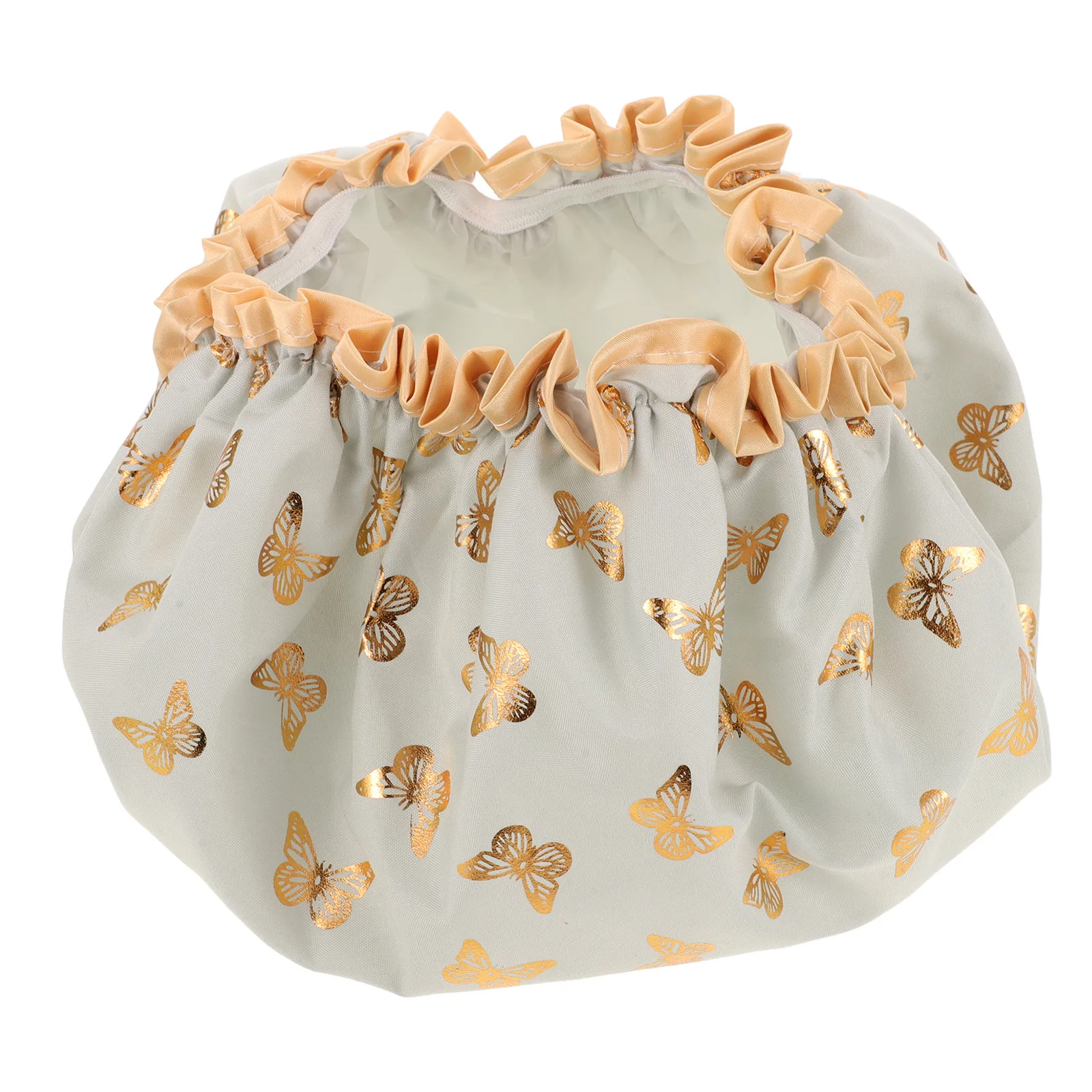 

minkissy Reusable Shower Cap for Women Double Layer Hair Bathing Kitchen Cooking Elastic Light Green