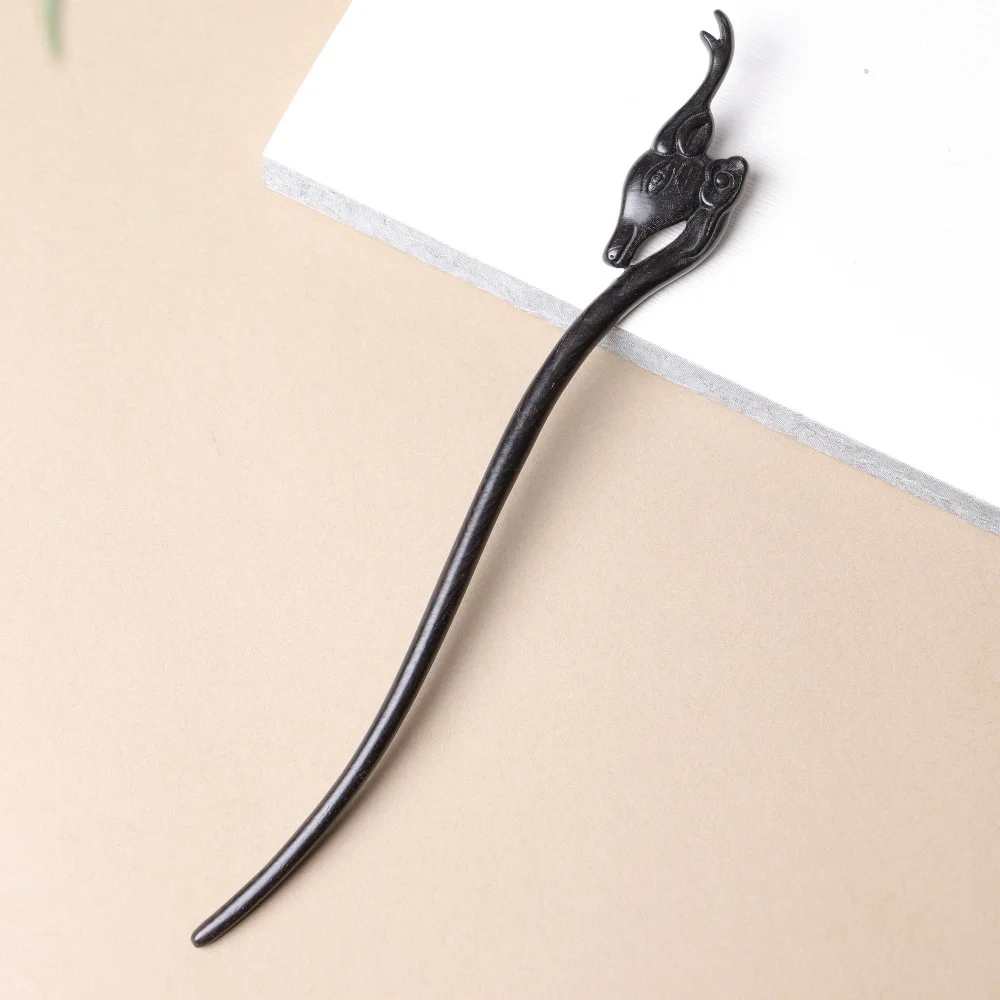 Wooden Hairpin Imitation Ebony Handmade DIY Hairpin Blank Vintage Hanfu Hair Accessory Headdress Craft Part Jewelry Gift