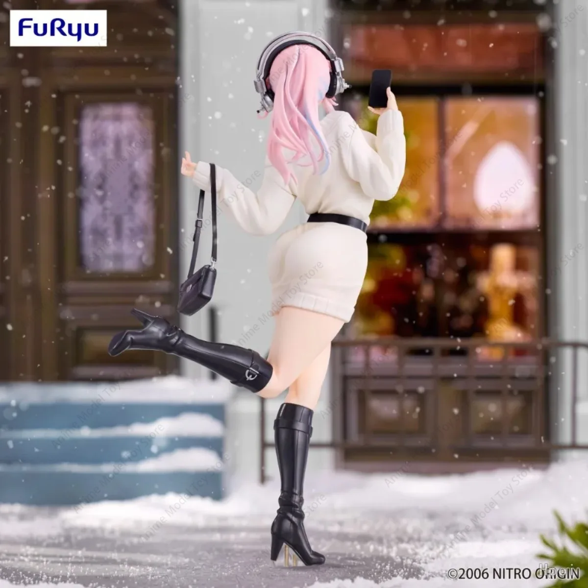 Original FuRyu in Stock Genuine Figures Super Sonico Trio-Try-iT Figure Winter Memory Ver Anime Model Kits Action Toys Gifts view 4