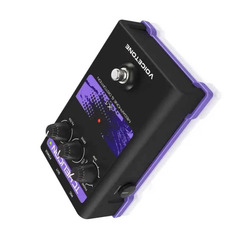 Tc Helicon Single-button Vocal Stompbox Voicetone X1 With Megaphone And Distortion Filter Effects For An Extreme Sound