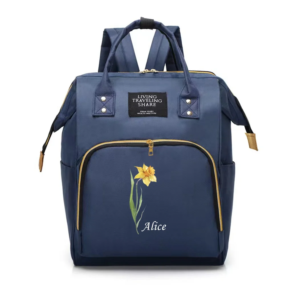 프린트 패턴 수납 기저귀 가방 휴대용 대용량 여행 보온 포켓 야외 다기능 백팩