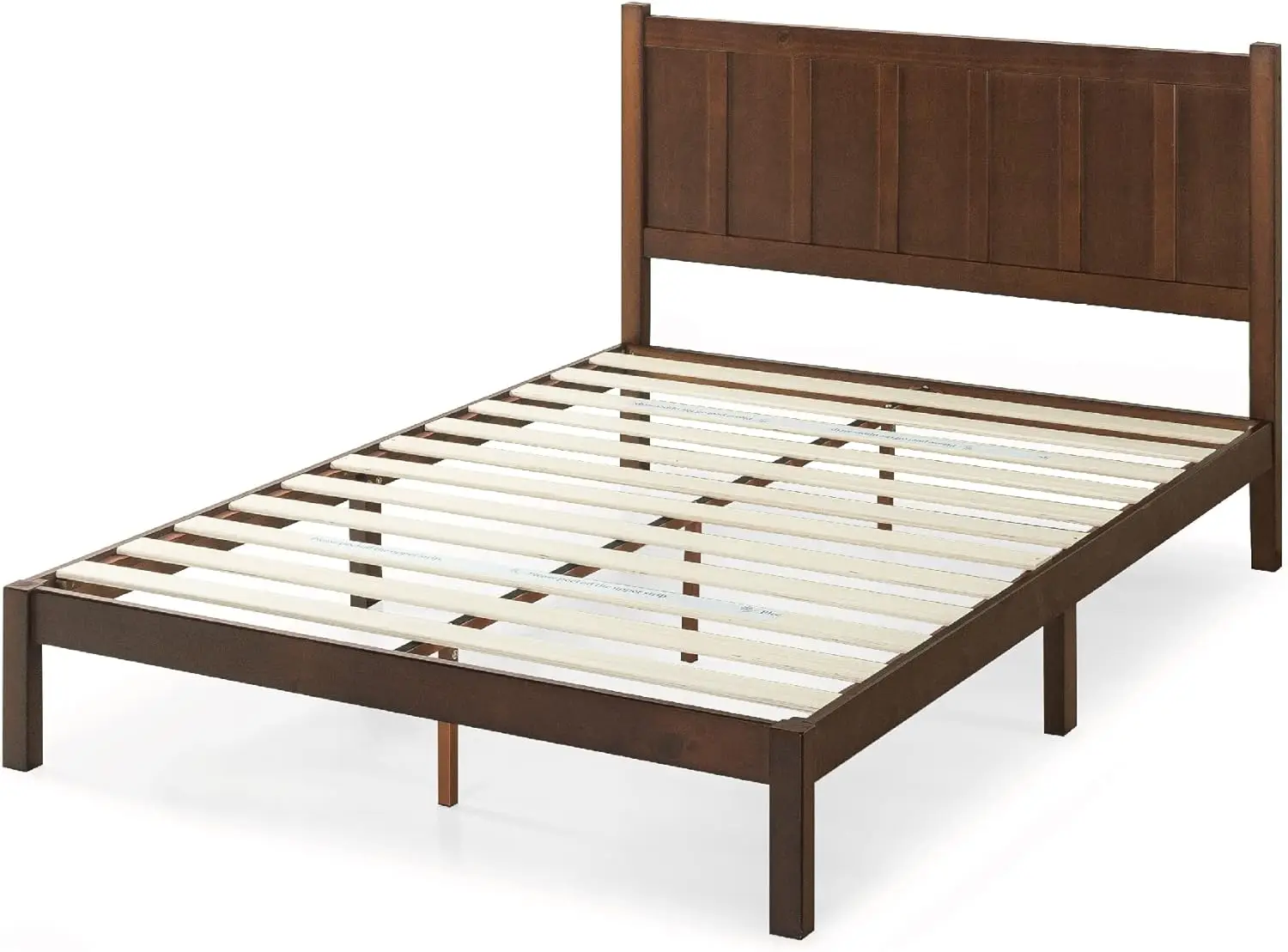 

ZINUS Adrian Wood Rustic Style Platform Bed with Headboard, No Box Spring Needed, Wood Slat Support, Queen