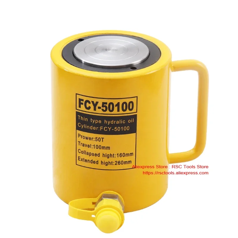 FCY-50100 Hydraulic Lifting Cylinders Long Type Hydraulic Cylinder with 50T Output and 100mm Stroke