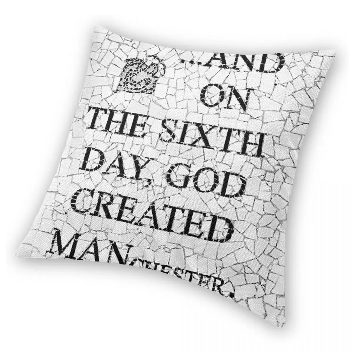 في اليوم السادس خلق الله مانشستر ساحة المخدة البوليستر الكتان المخملية نمط رمي كيس وسادة غطاء وسادة الغرفة