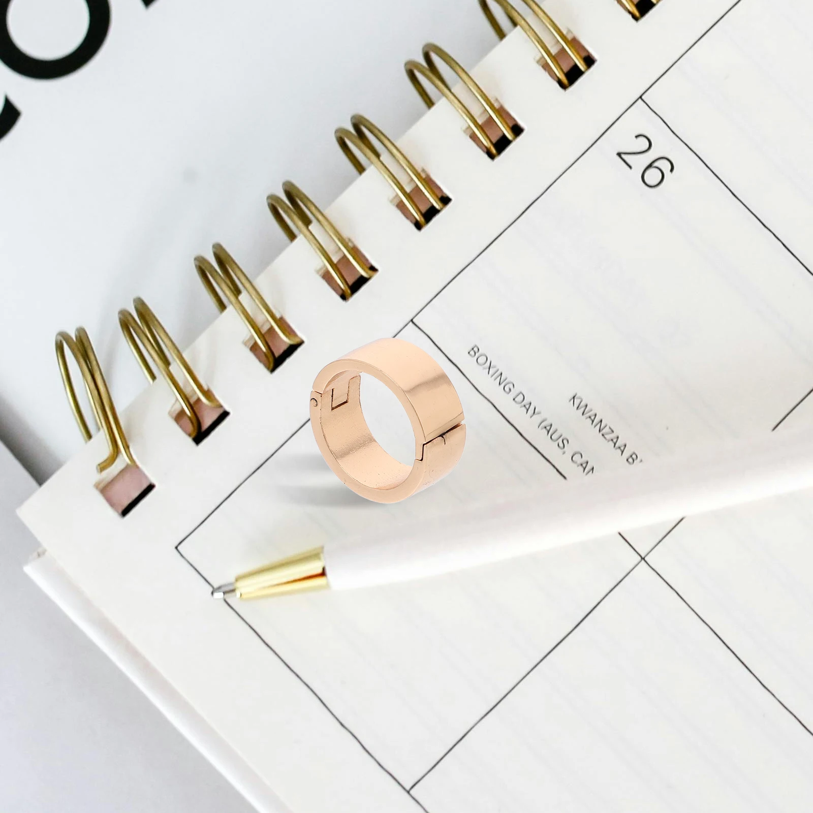 Anillos de carpeta de calendario de aleación de Zinc, cierres de encuadernación que se pueden abrir, Clips de hojas sueltas, anillos de papel pequeños para manualidades, Clips de anillo, 10 Uds.