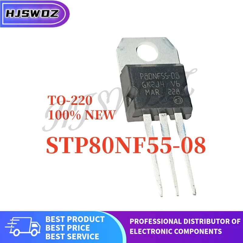 10PCS STP16NE06 STP60N04 STP75NF20 STP90NF03 STP7N80K5 STP80NF55-08 TO-220 Brand New In Stock
