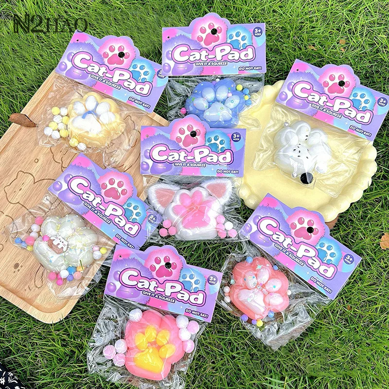 Cat Paw Decompression Toys Kawaii Cartoon Antistress Stress Relief Slow Rising Toys For Adult Kids Stretch Toys