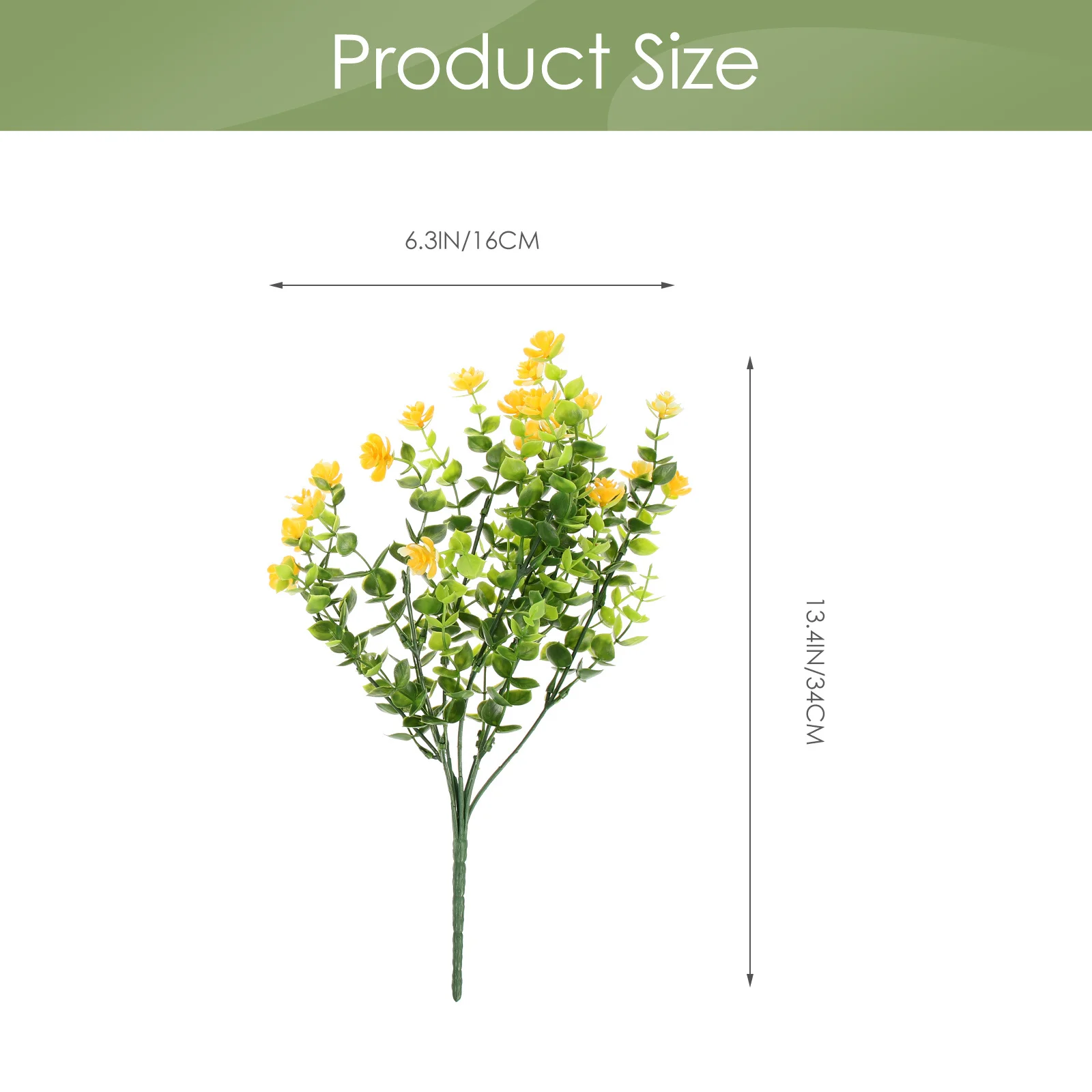 

6Pcs Simulation Eucalyptus Leaf Home Decor DIY Floral Arrangement Wedding Party Decoration Artificial Flowers for Outdoors