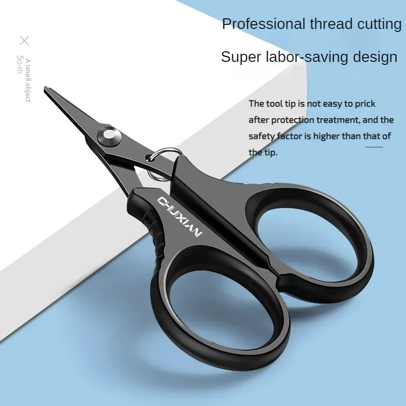Titanium coated stainless steel fishing scissors pliers for cutting braided wire sharp durable outdoor fishing tool accessories
