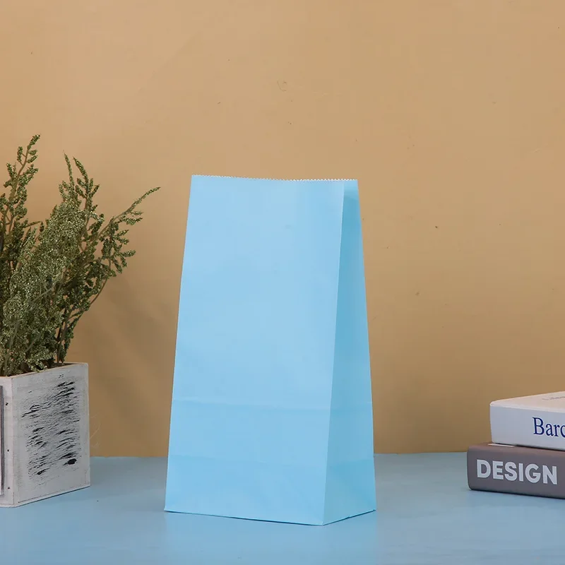 10/20/50 Stück Bunte Kraftpapiertüten für Lebensmittel, Gemüse, Einkauf, Süßigkeiten, Kraftpapier-Lunchbeutel, Lebensmittel-, Keks- und Brotbeutel – Detail 9