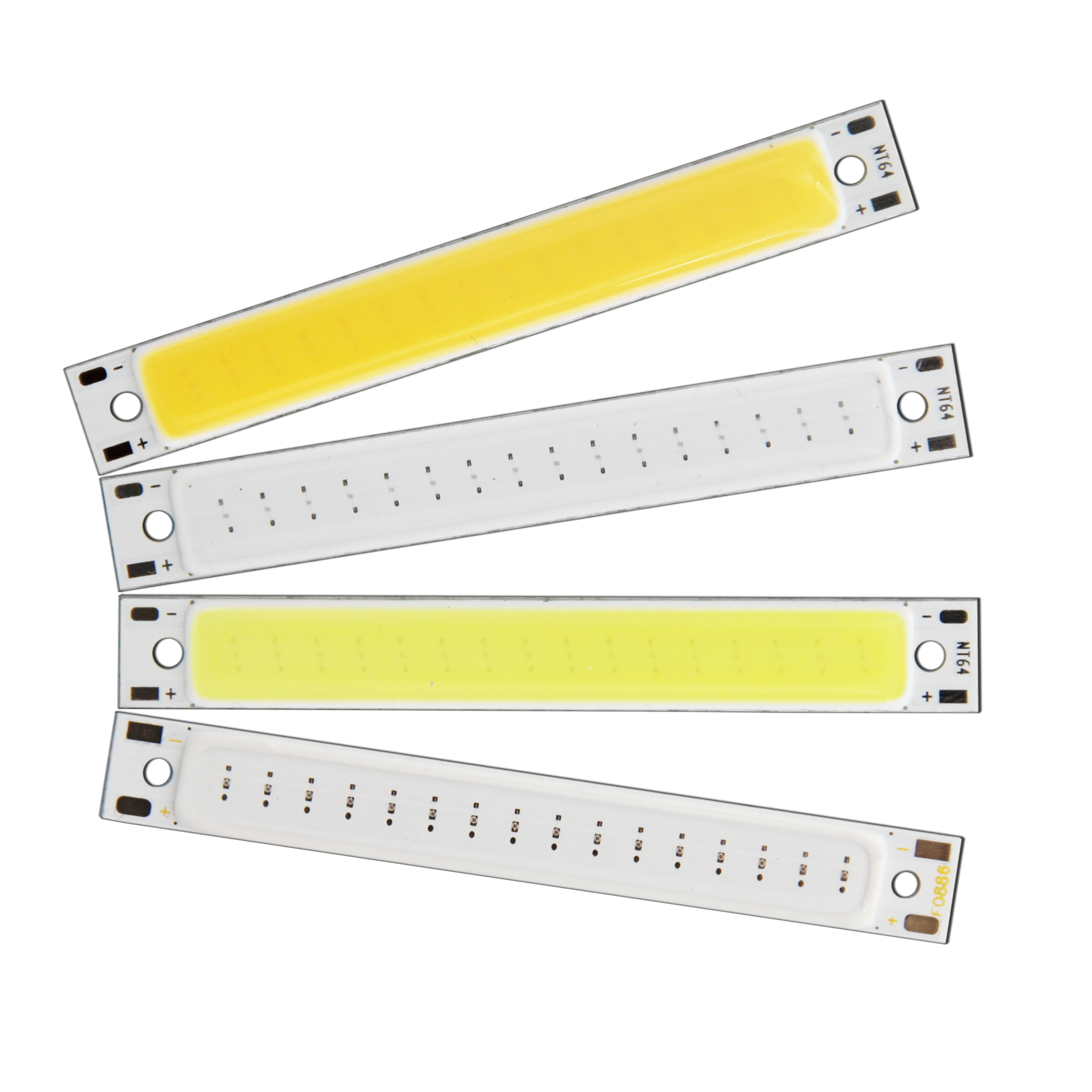 10 sztuk/partia 2V 3V LED COB 60x8mm Chip na pokładzie ciepła chłodna biała niebieska czerwona żarówka 1.5W 3W DC 3.7V do pracy lampka rowerowa LED