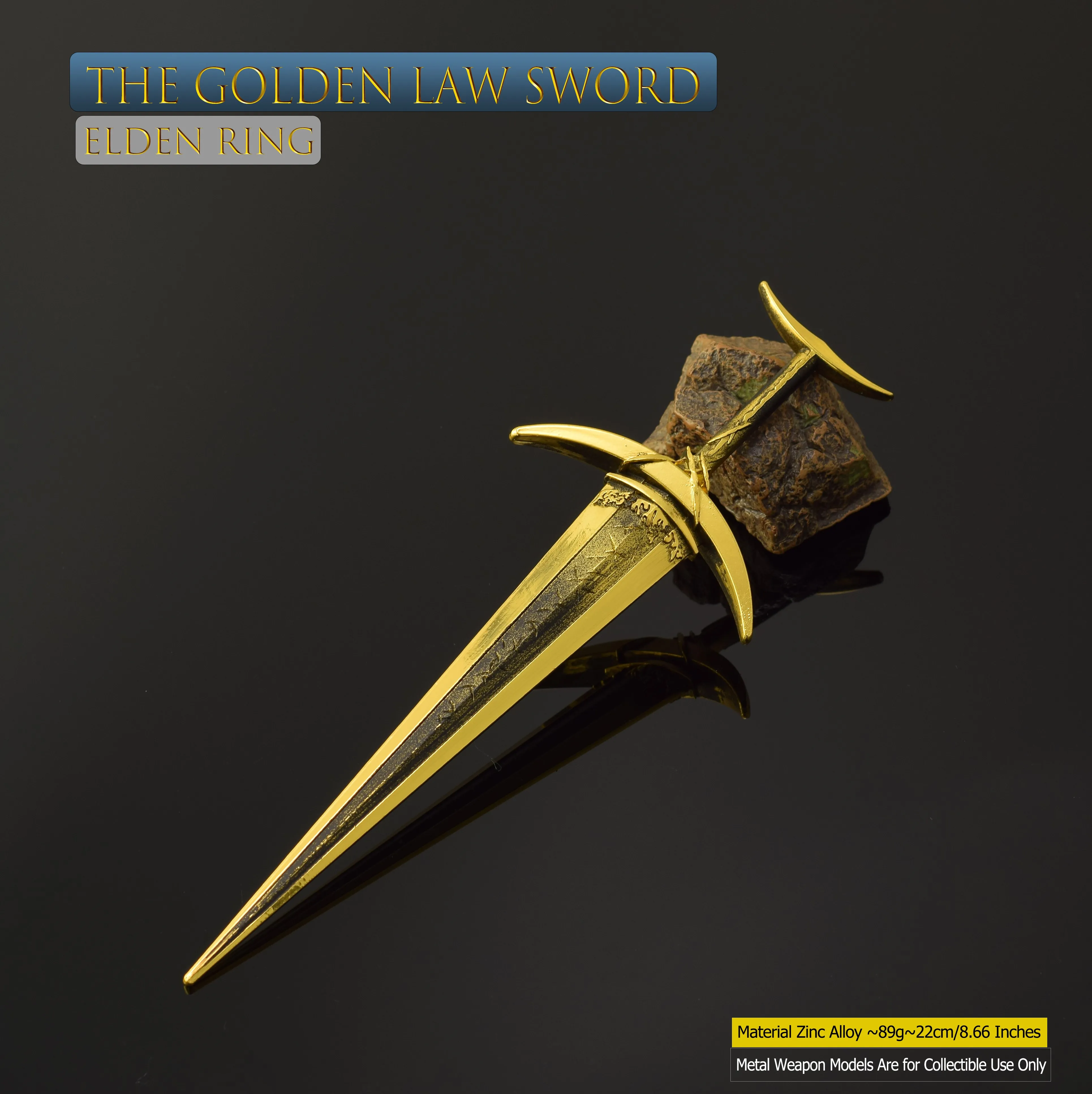 

Game Ring Golden Order Greatsword 22cm Full Metal Law of Regression Weapon Fan Art Decor Sculpture