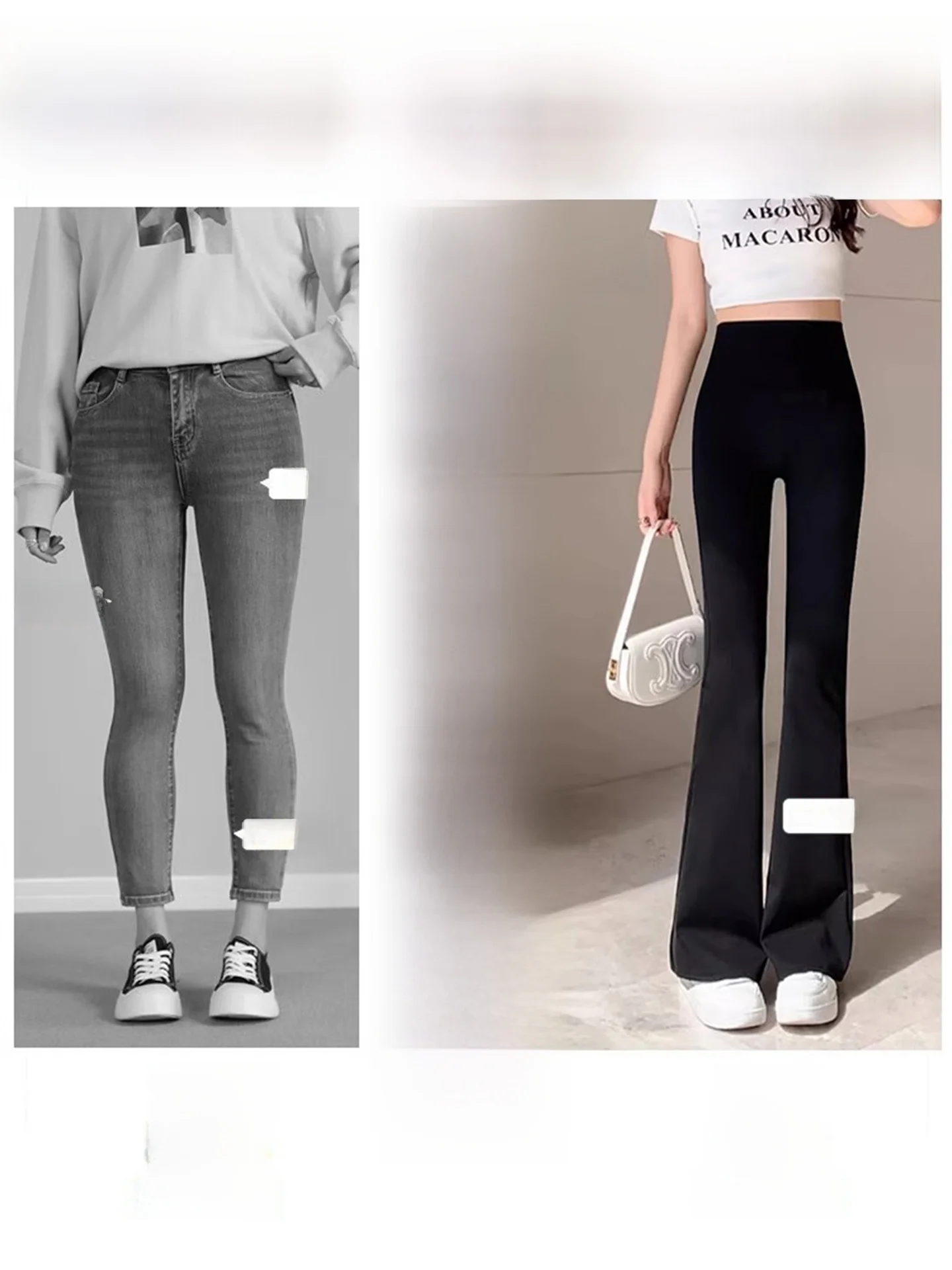 Pantalones de Yoga Bell Bot de cintura alta para mujer, pantalones finos Micro acampanados Arca, mallas con Control de barriga, novedad de otoño