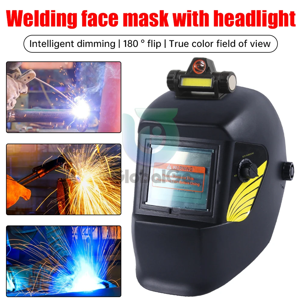 True Color Automatic Dimming Welding Mask Welding Helmet Large View Full Face Welder Mask for Arc Weld Grind Cut