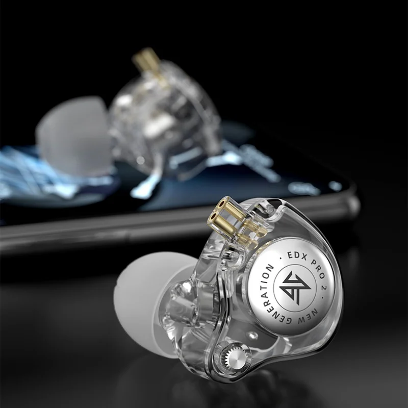 KZ EDX PRO 2 Dynamic In Ear Earphone HIFI DJ Earphones Earbud Music Noise Cancelling Headset 3.5MM Tpre-c Plug Optional