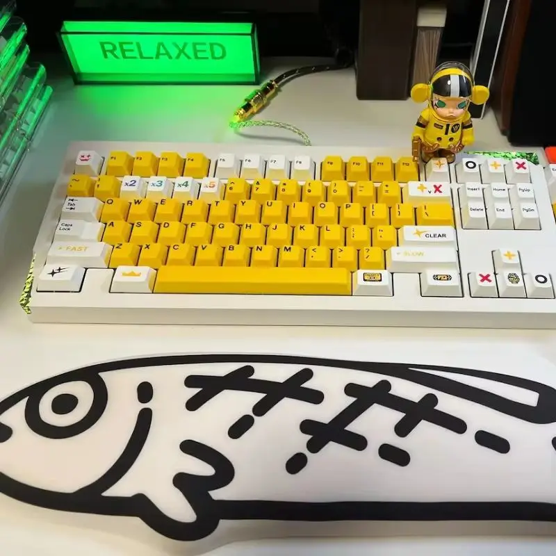 

New Gmk Gloryday Original Keycap Set Pbt Custom Yellow White Keyboard Cap Cherry Profile Keycaps Mechanical Keyboard Accessories