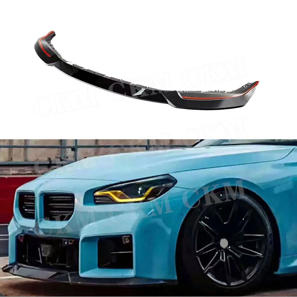 

CKMUUER Передний бампер из углеродного волокна, комплекты кузова для стайлинга автомобиля, FRP, передний подбородок для BMW 2 серии G87 M2 2023 + защита бампера