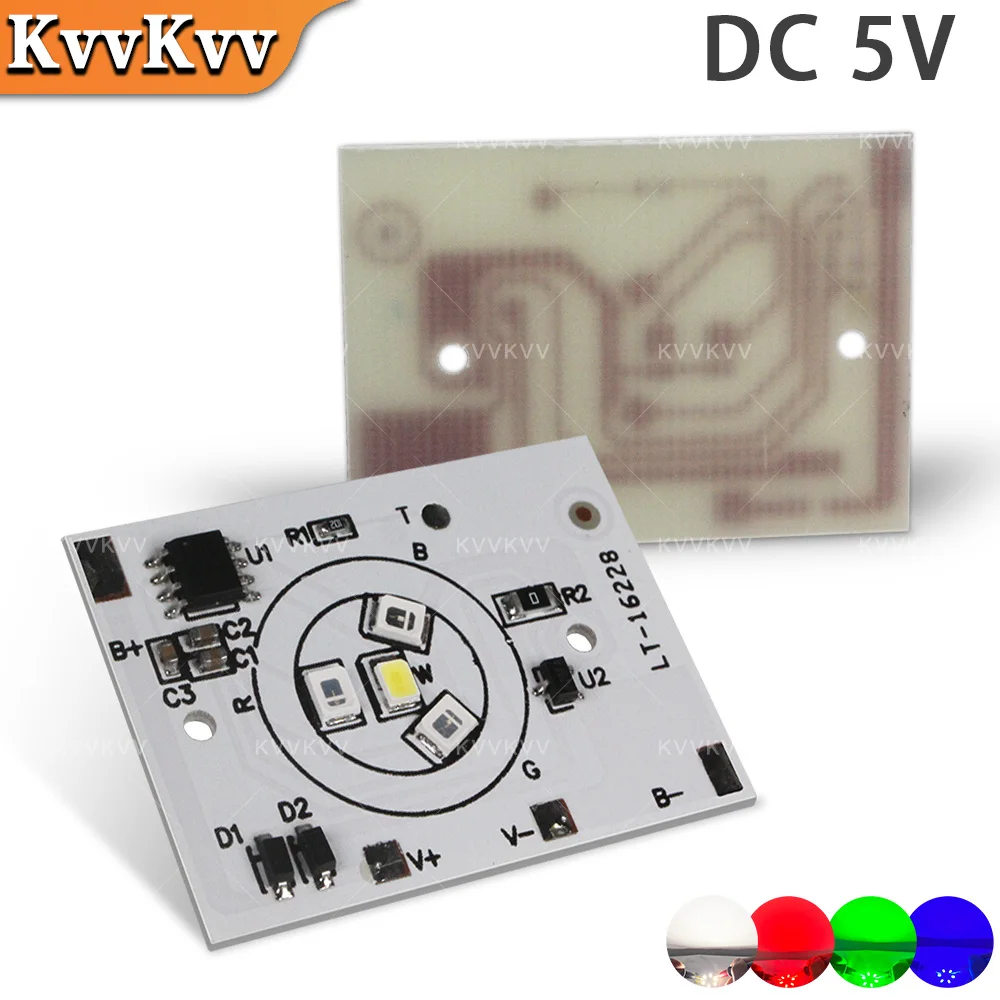 DC 5V LED Control Board Red Green Blue And White Light Board RGBW 2835 Lamp Beads Suitable For Night Light DIY USB Light Board