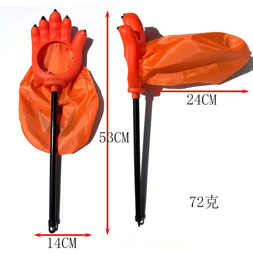 Halloween Begging Candy Bags Palm Skull Pumpkin Candy Bag with Tools Hand Shaped Candy Pouch Party Candy Snack Gift Decorations