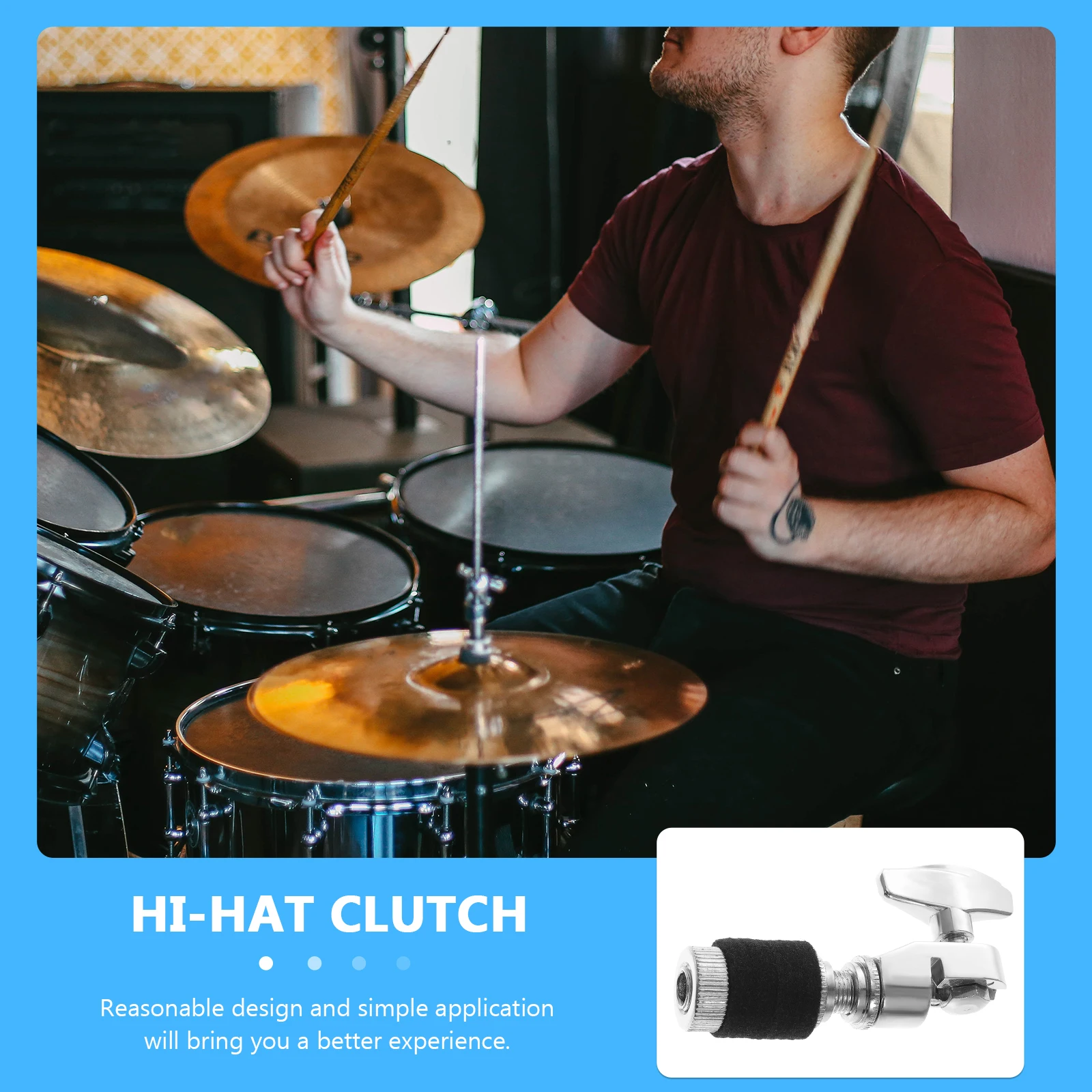 

High Hat Clutch For Drum Set Adjustable Drum Accessory Cymbal Mount Stand Part